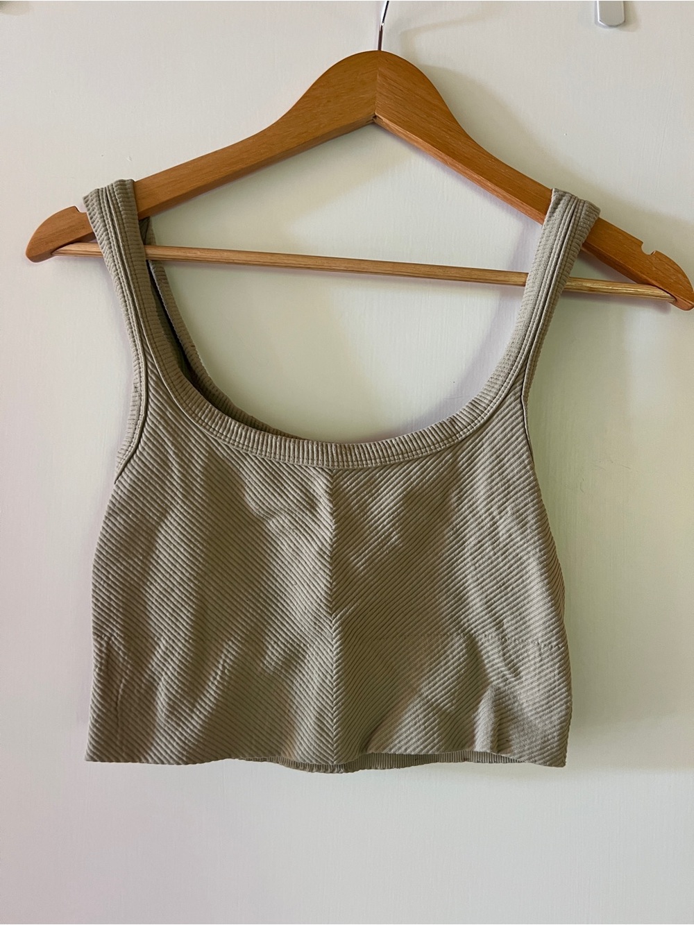 Nikibiki Ribbed Workout Top in Olive Taupe & Blue — set of 2 tops